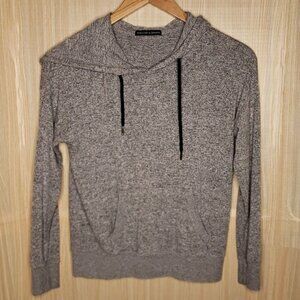 Harlowe & Graham Heathered Hooded Long Sleeve Top